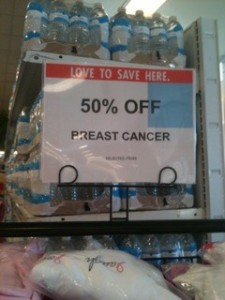 Breast Cancer for Sale? Apparently it's 50 Percent Off!